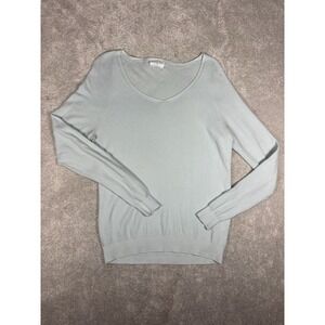 Oliver Charles cotton seacell blend knit sweater unisex Light Heather Blue Med‎